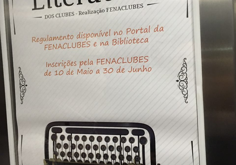 Clubes, divulguem o Prêmio Nacional de Literatura