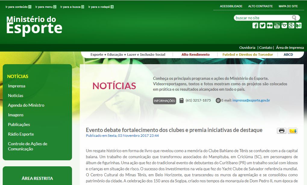 Congresso Brasileiro de Clubes é destaque na imprensa nacional
