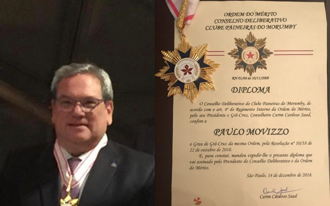 Presidente do SINDI CLUBE recebe honraria