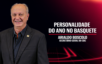 Arialdo Boscolo, presidente da FENACLUBES e secretário geral do Conselho Consultivo do CBC , recebe o título de Personalidade do Ano do NBB