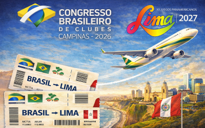 Sorteio de duas passagens para os Jogos Pan-Americanos de Lima será realizado durante o Congresso Brasileiro de Clubes 2026