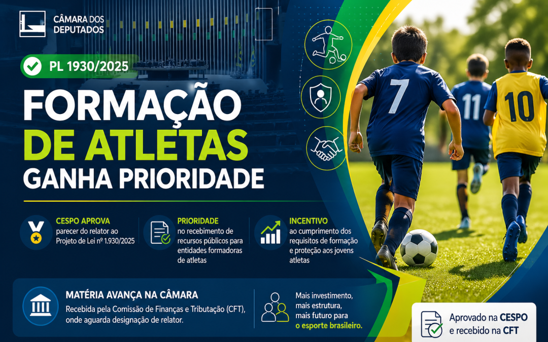 Avança na Câmara proposta de incentivo às entidades formadoras de atletas